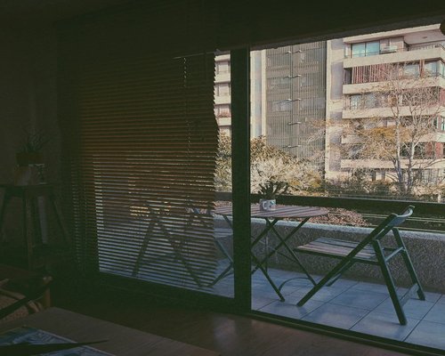 A relaxing evening setting at home in Chile